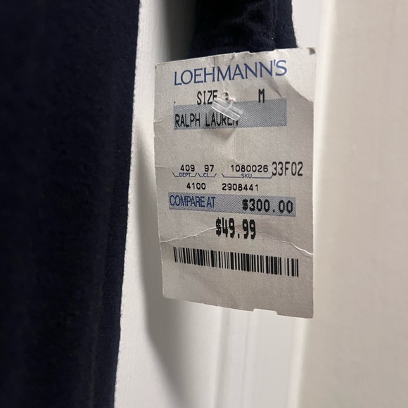 NWT Vintage Ralph Lauren Black Label Mock Neck Midi Dress Minimalist Size Medium - Picture 4 of 7